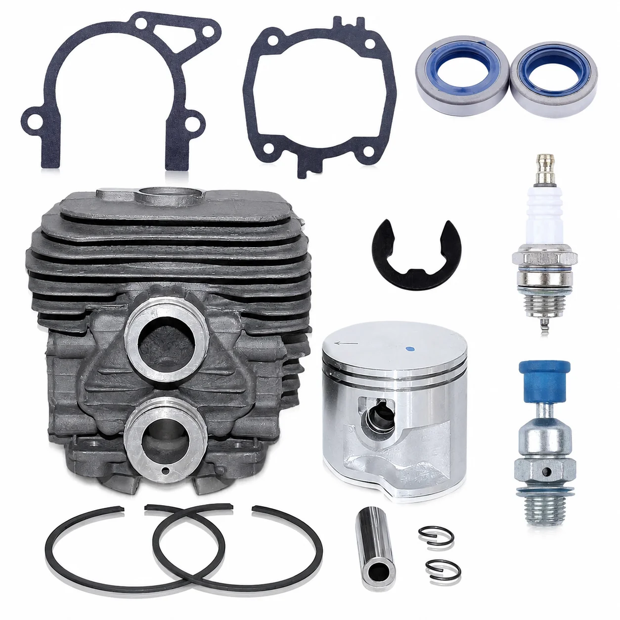 50mm Cylinder Piston Kit Gasket Spark Plug Decompression Valve for Stihl TS410 TS420 Cut-Off Saw Parts Replace 4238 020 1202 Kit
