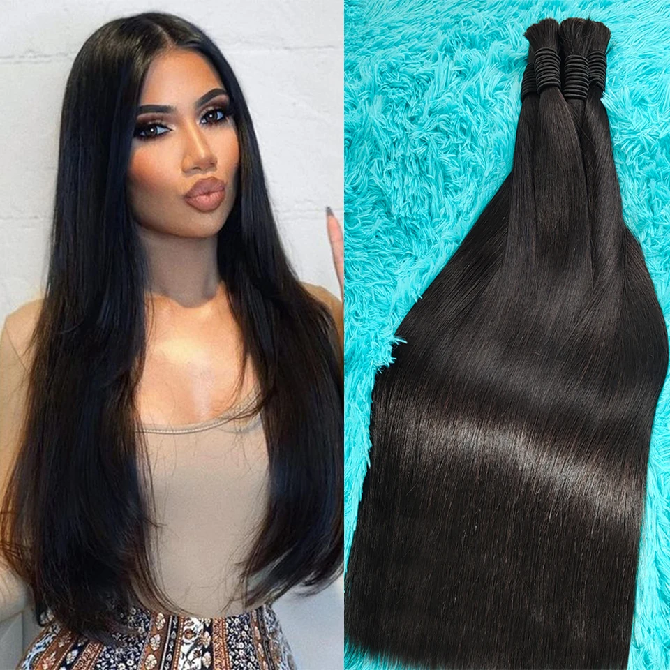 Natural Human Hair Extension Straight Curly Loose Deep Wave Indian Hair Vendor Virgin Bundles Bulk 100% Human Hair For Braiding