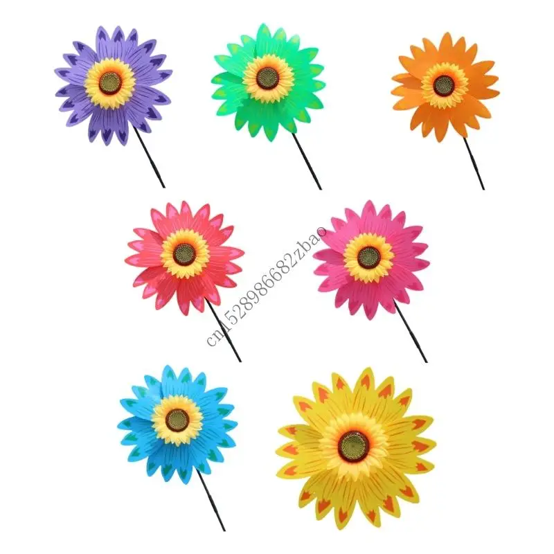 

H7EA Miniature Pinwheels Outdoor Wind Spinner Yard Garden Lawn Pinwheels