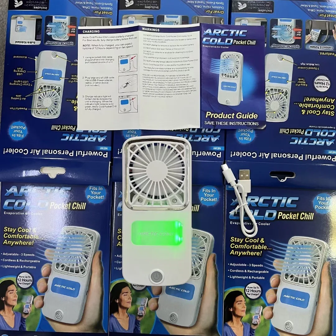 

Cross-Border New Portable Hanging Neck Portable Silent USB Fan Handheld Dry Battery Handheld Mini Fan