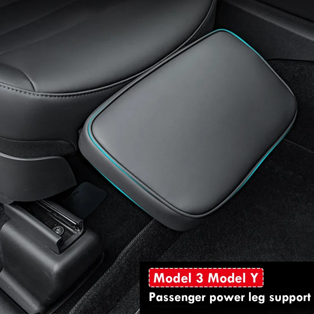 

Электрическая подставка для ног сиденья для Tesla Model 3 Y 2019-2022, регулировка 80 ° Кожаный удлинитель коврика для сиденья, подставка для ног, наколенники, аксессуары