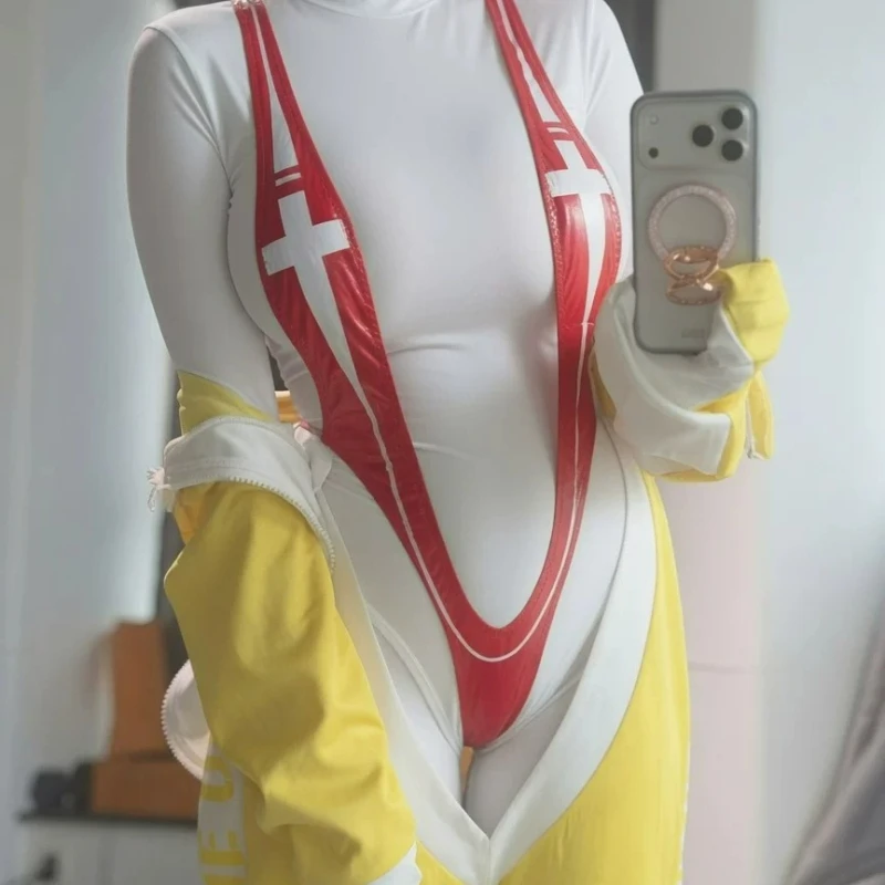 Elegg Cosplay Costume Game GODDESS OF VICTORY: NIKKE Girl Rabbit Yellow Summer Swimsuit Transparent Bunny Halloween Costume view 5