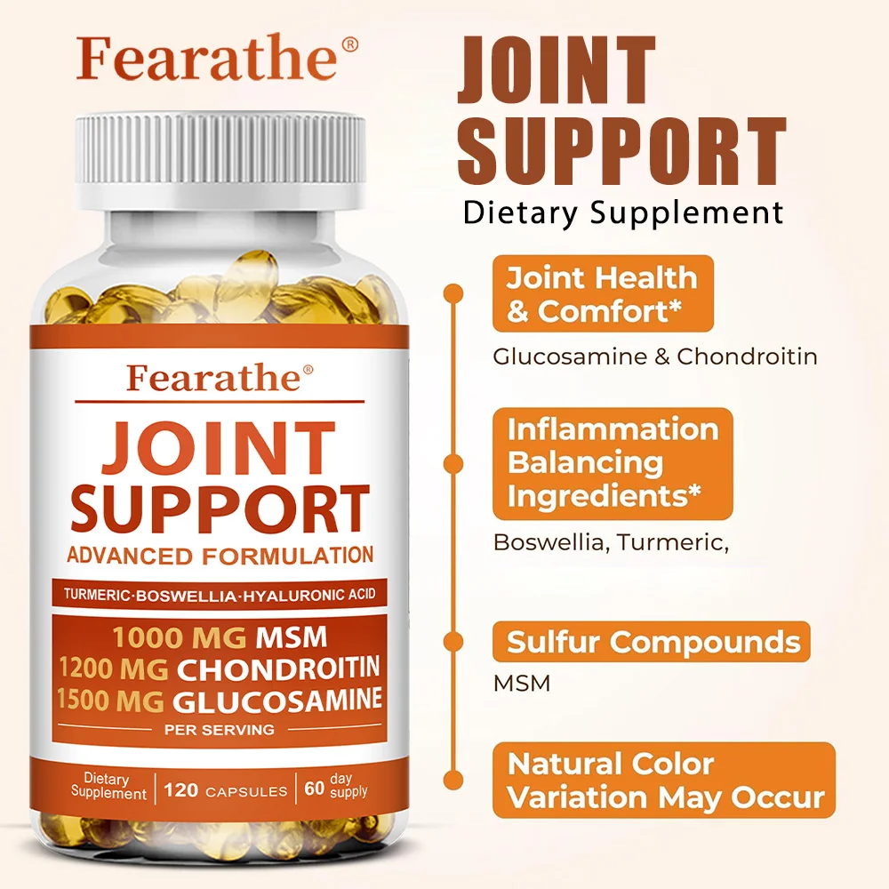 دعم المفاصل - الجلوكوزامين والكوندرويتين وMSM، دعم صحي المفاصل، لصحة العظام والغضروف، 120 كبسولة #3
