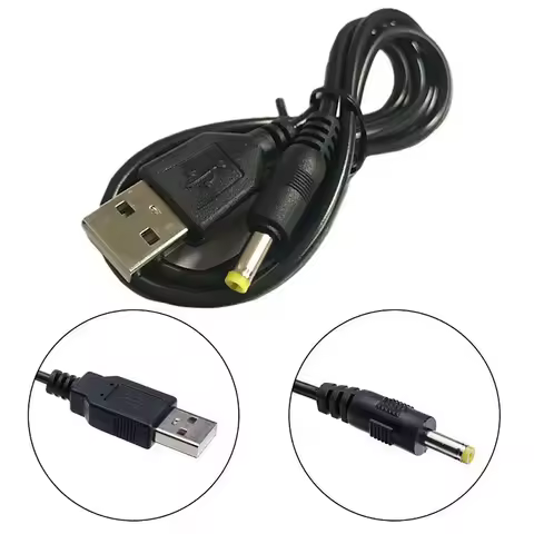 USB Charging Cable 0.8m/2.0m Cable Suitable for PSP 1000 2000 3000 USB To DC 4.0x1.7mm Plug 5V 1A Power Charging Cable