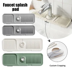 Silicone Sink Faucet Splash Guard Mat Faucet Water Catcher Faucet Handle Drip Tray Drain Drying Pad For Bathroom Kitchen Gadgets