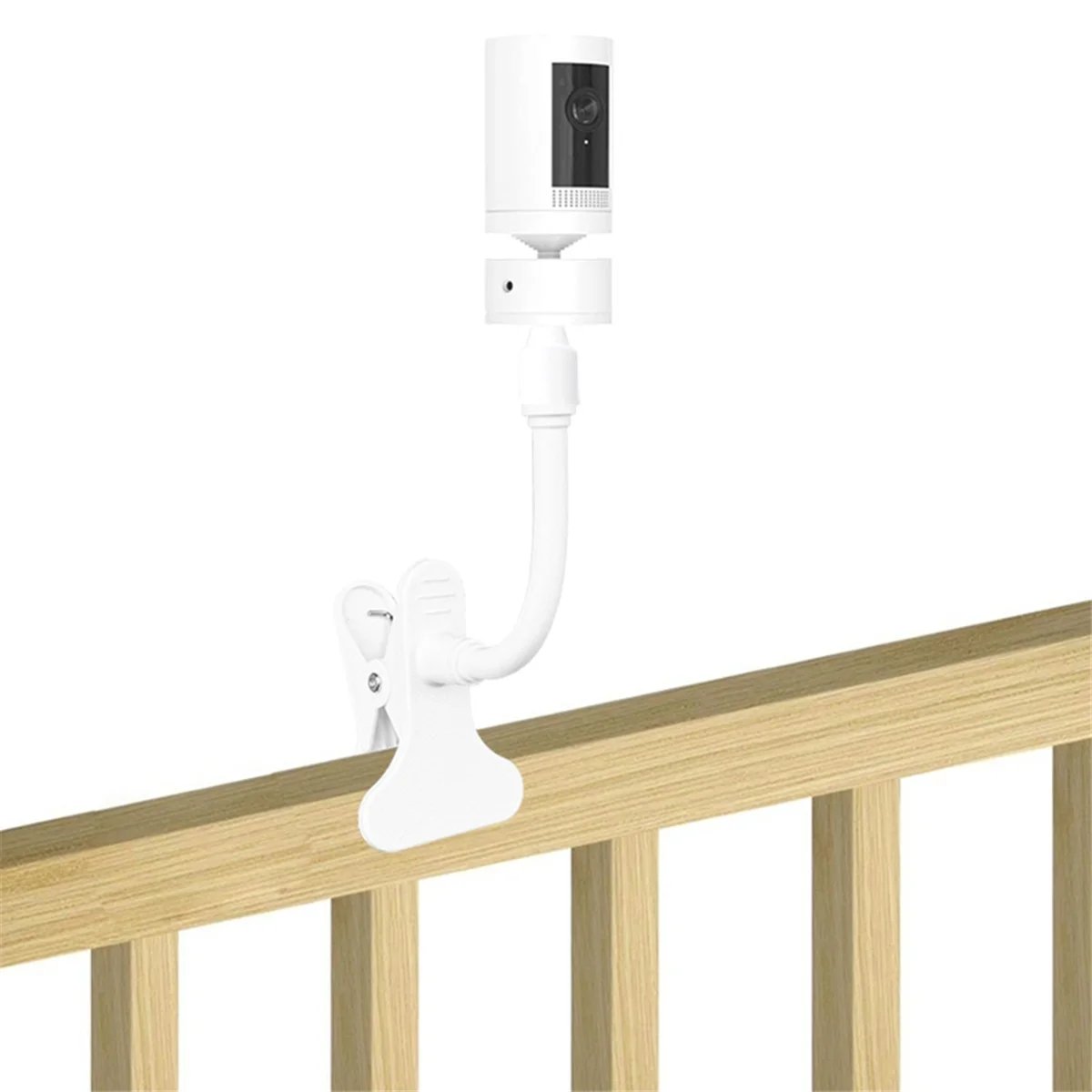 APPLIA-Universal No Punching Clip Mount Webcam Stand Attaches To Crib For Baby Monitor Home Flexible Twist Mounting Bracket