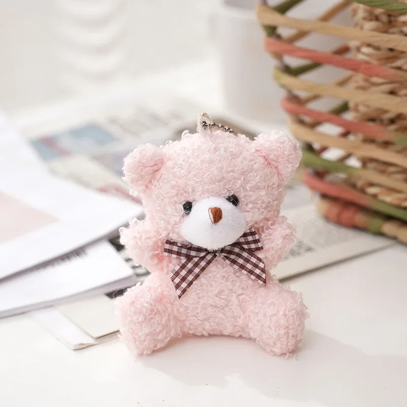 Mini Ours en Peluche Mignon et Doux pour Enfant, Décoration de Noël et de Mariage, Porte-clés, Pendentif au Beurre