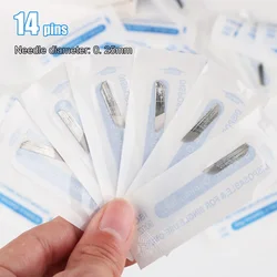 10/50/100pcs Curved 14 Pin Permanent Makeup Eyebrow Tatoo Blade Microblading Needles For 3D Embroidery Manual Tattoo Pen Ma