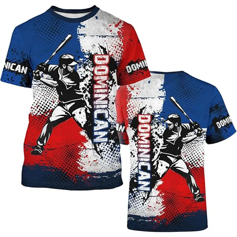 Camiseta con estampado 3D de la bandera de la República Checa Para hombre, ropa de manga corta informal de gran tamaño, Playeras Para Hombres