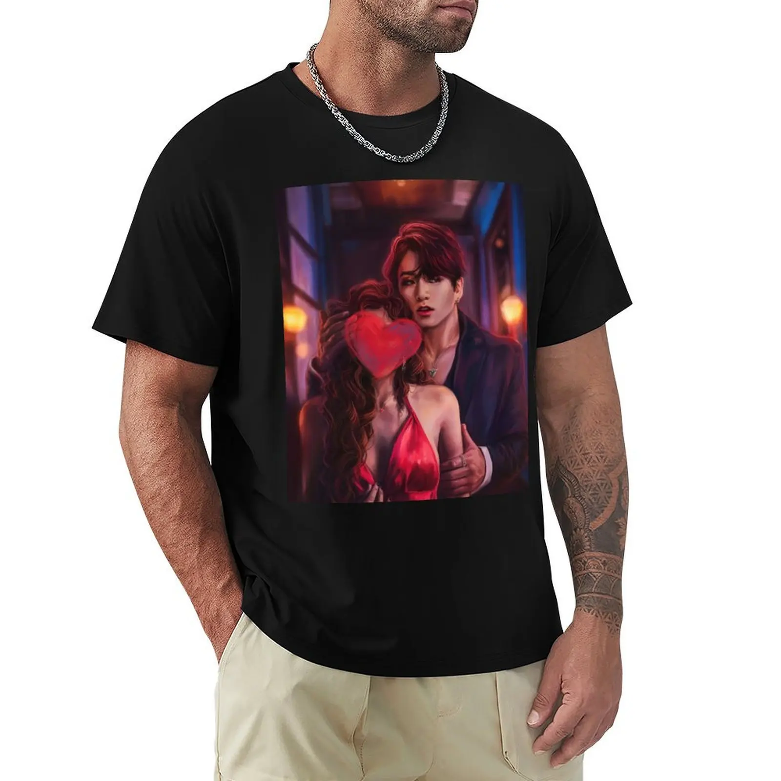 

Forbidden love T-Shirt vintage vintage anime shirt man clothes cute tops mens fashion