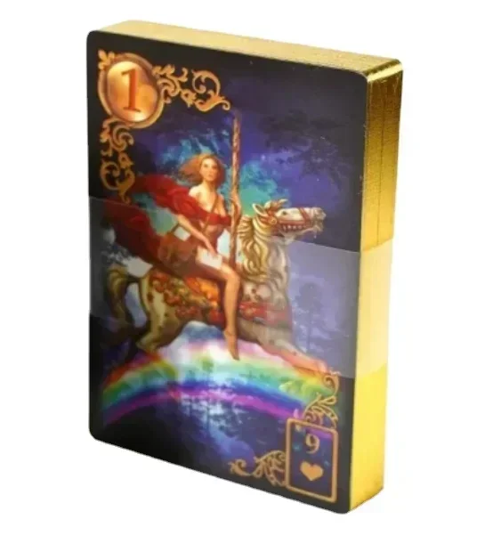 11*6.5cm Gilded Reverie Lenormand Tarot Deck In A Tin Box Gilded Edge for Fortune Telling Game Card 44pcs