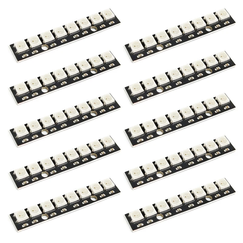 10PCS 8 Bits WS2812 5050 RGB LED Built-In Full Color-Driven Development Board