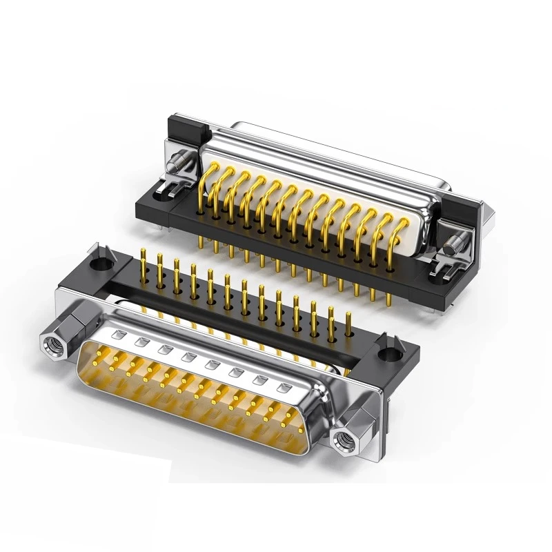 DB25 Сварная пластина, гнездовое сиденье DR25, колено 90 градусов, прямоугольное линейное вставление, штифт DP25, параллельный порт, стыковочный разъем