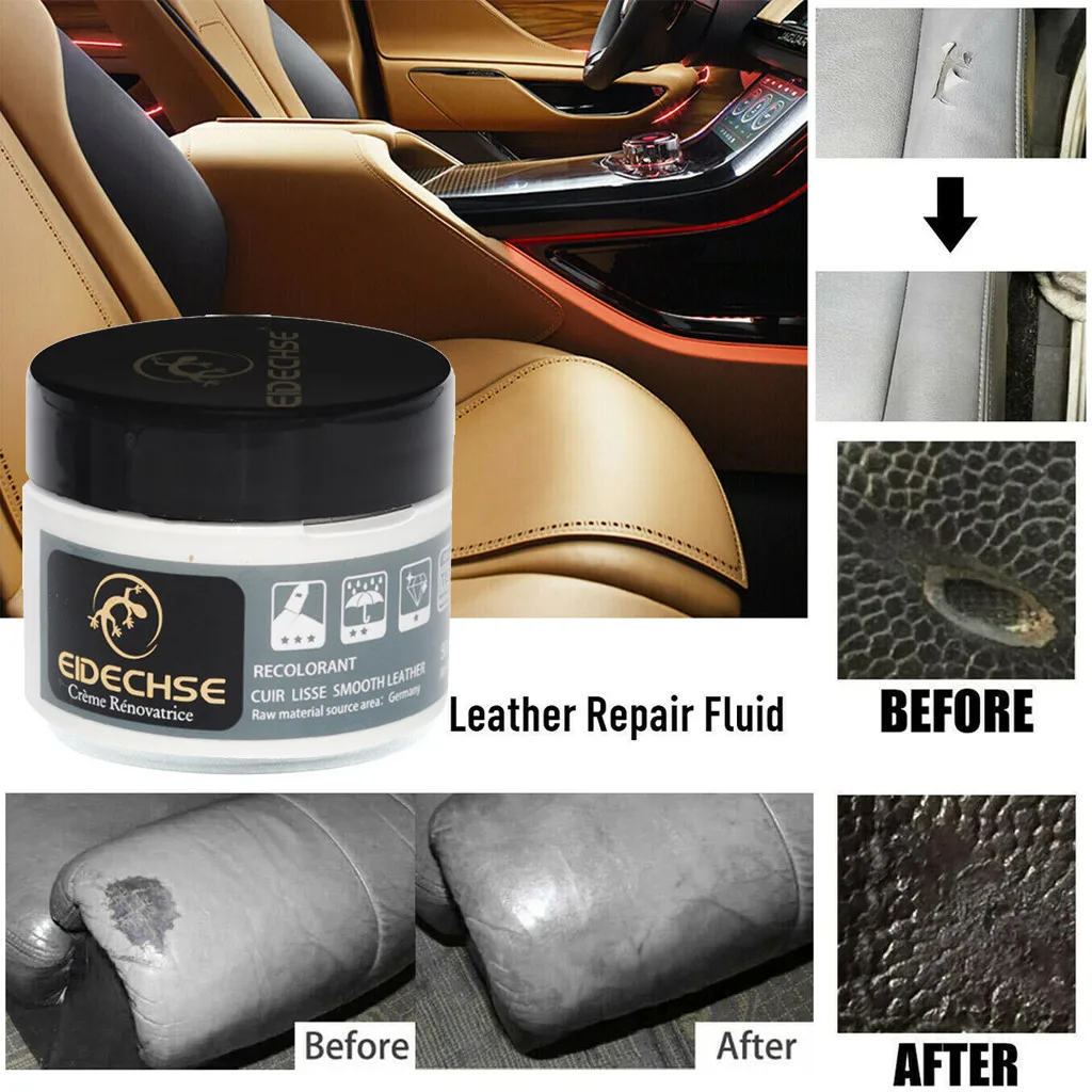 Leather Repair Tool Car Seat Sofa Coats No Heat Liquid Leather Vinyl Restorer Holes Scratch Cracks Rips Polish Paint Care