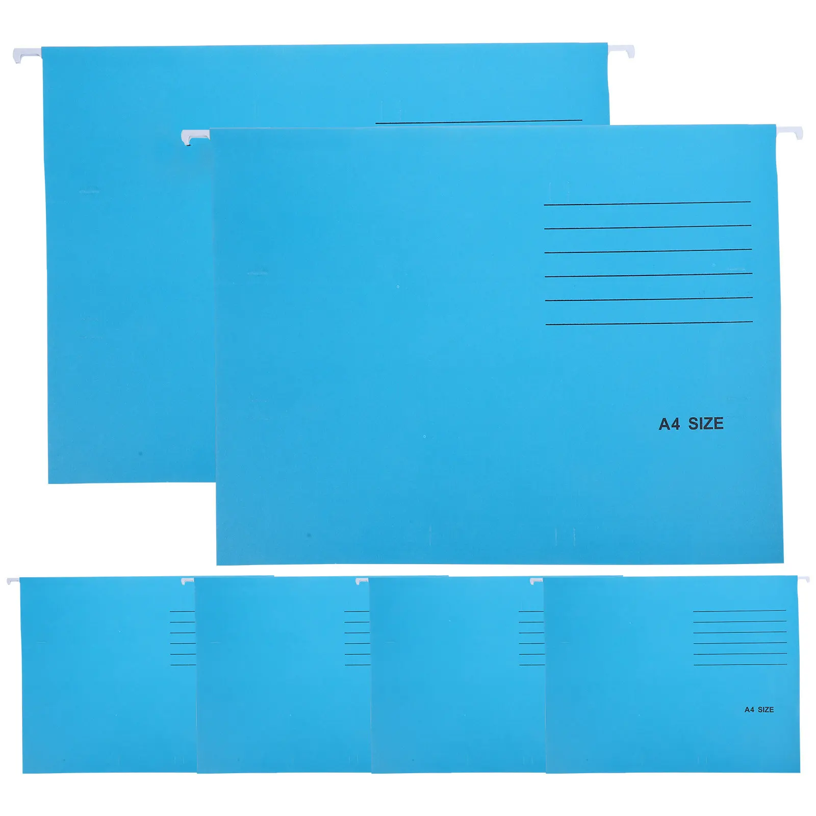 

6Pcs Heavy Duty Hanging File Folders A4 Size Iron Hook Reinforced Paper File Organizers for Office Bills Receipts Documents