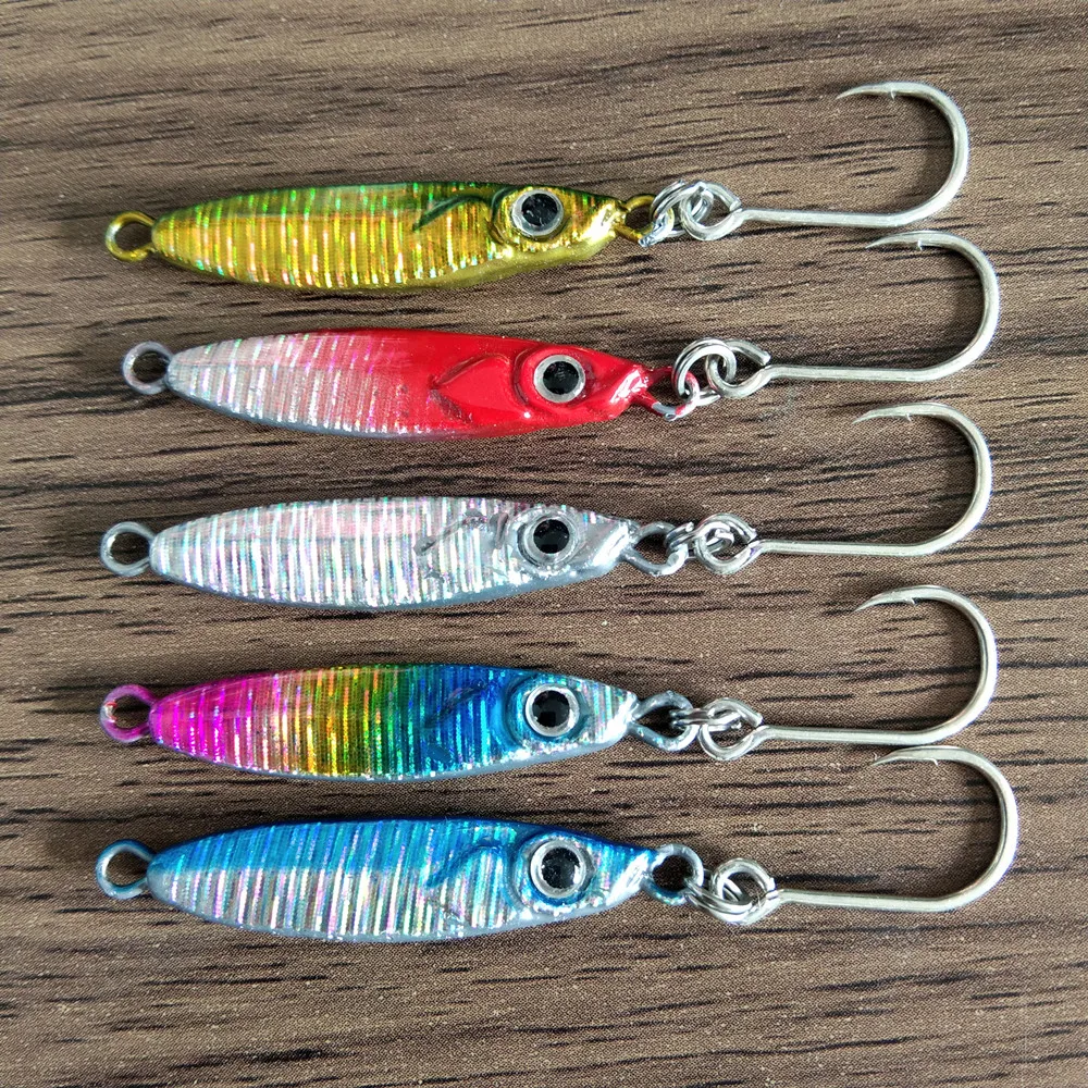 1PC New Metal Jig Fishing Lure 3g/4.5g Small Fish With Single Hook Sea Bass Artificial Bait Fishing Lure Pesca