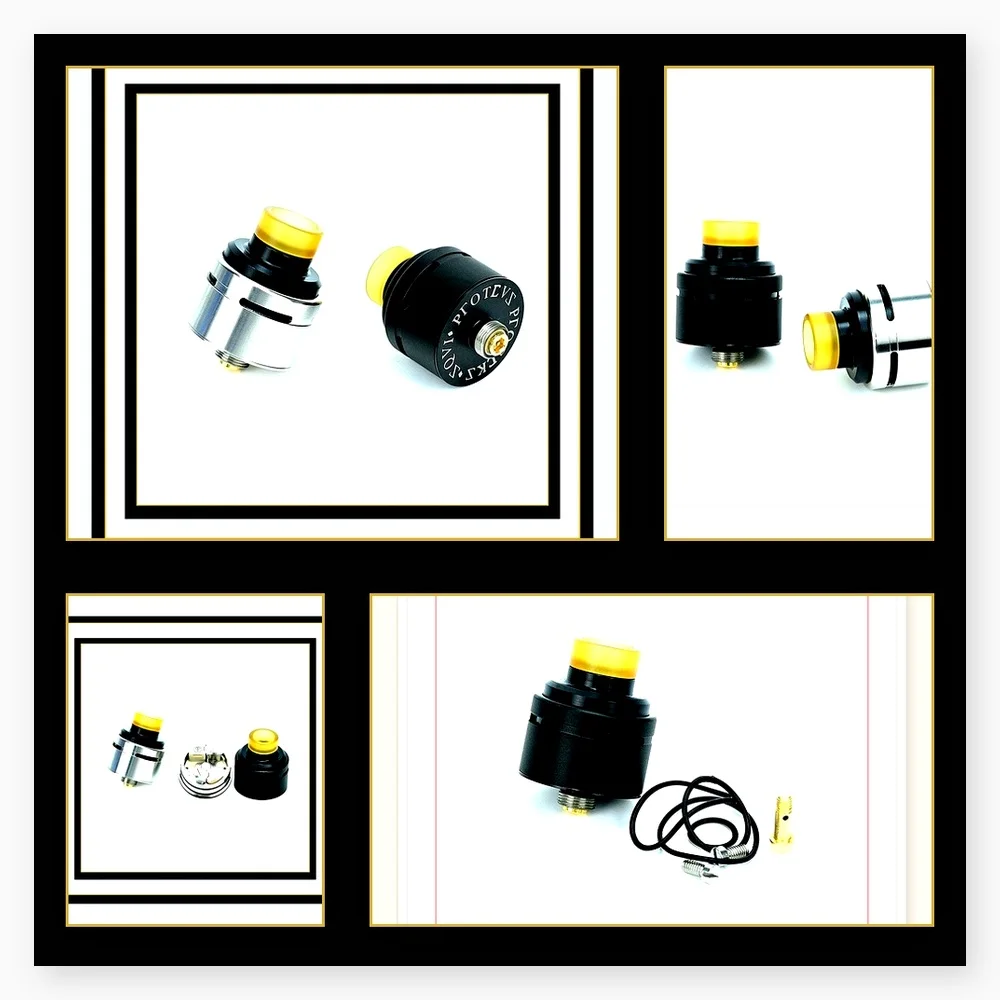 Wolfcoolvape Squi RDA MTL Rebuildable Dripping Atomizer 22mm, Stainless Steel & POM with BF Pin for Enhanced Vaping Experience