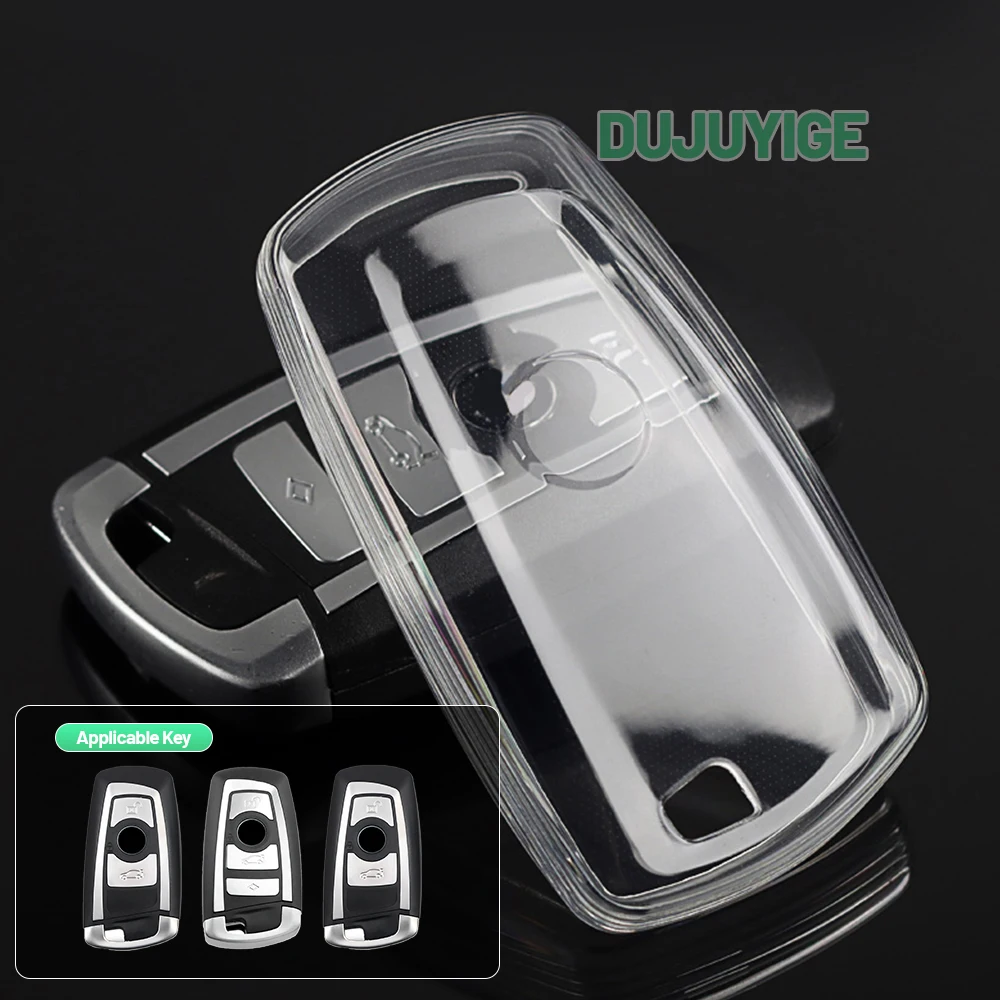 Clear TPU Car Key Case For BMW M6 F06 F12 F13 2012-2018 Key Fob Cover Protector Shell Auto Accessories