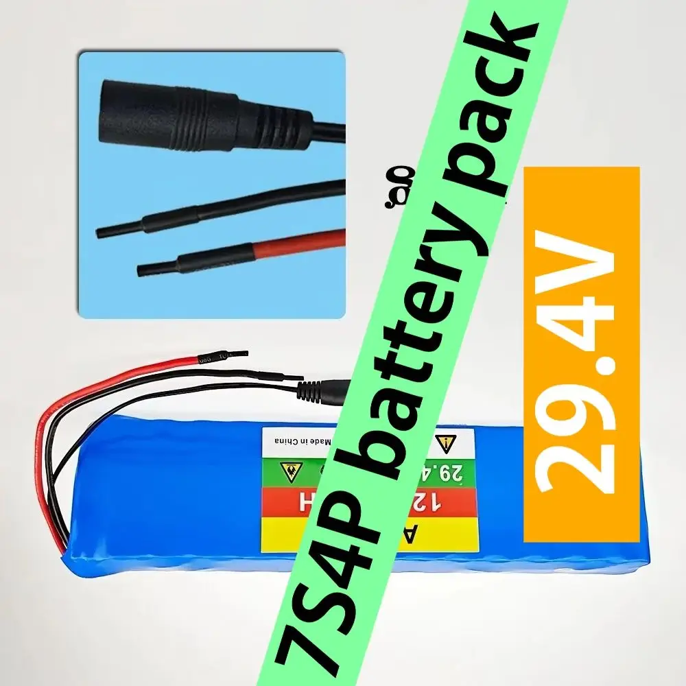 

24V Children's Motorcycles Electric Wheelchair DIY Electronic Tools 29.4V 12.8Ah 7S4P 18650 Battery Pack for Toys