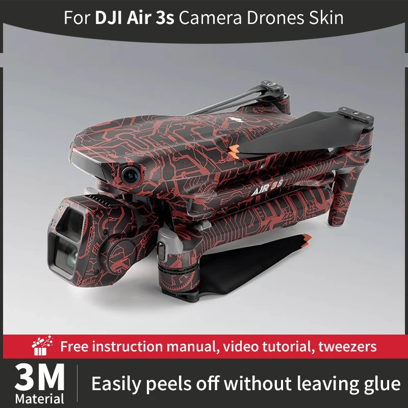 For DJI air 3s SKin DJI Air 3s Camera Decorative Stickers Anti-scratch Camera protective film More Colors