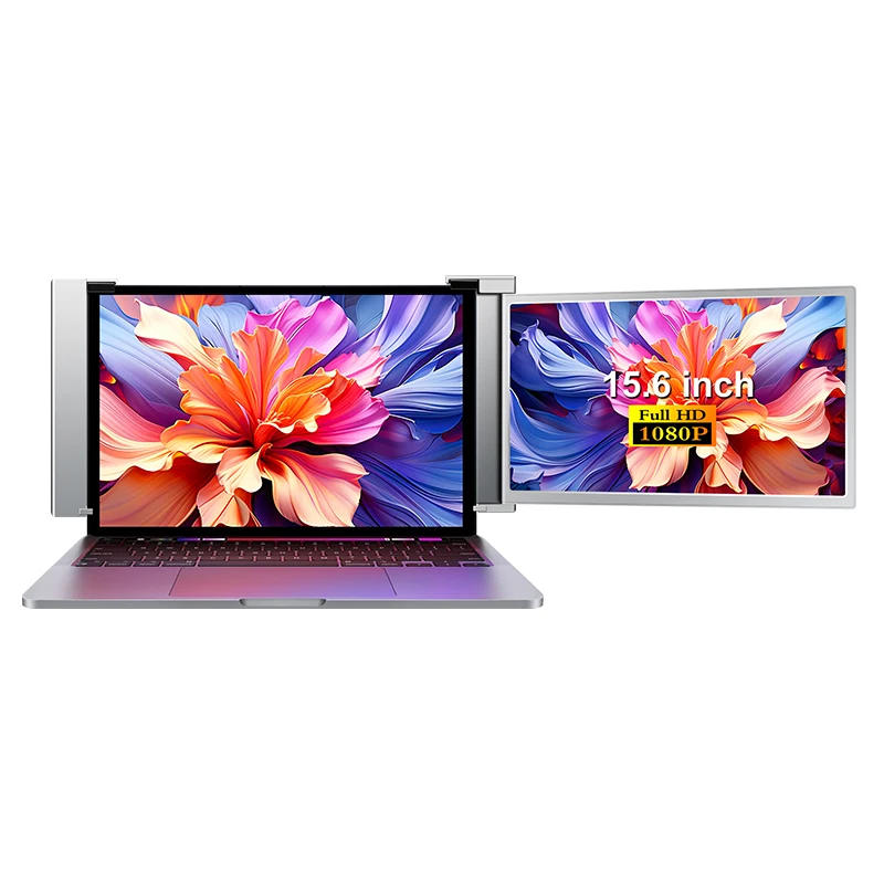 Layar Monitor Portabel 15,6 Inci Kompatibel dengan Laptop MacoS dan Win, Smartphone Android USB-C, PS4, Switch, Gaming