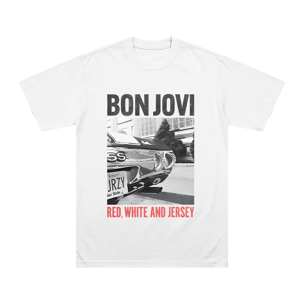 Camiseta Bon Jovi FOREVER informal para hombre y mujer, camiseta de manga corta de Hip Hop, estilos Harajuku, ropa de calle de algodón Unisex a la moda