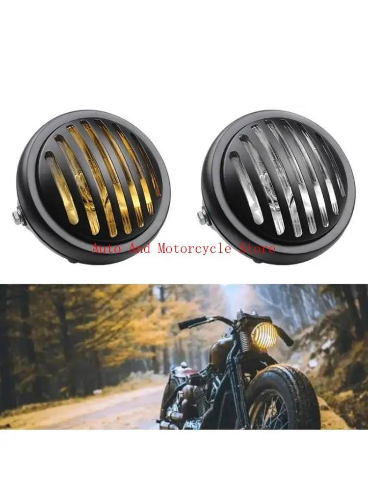 

Retro Bike Motorcycle Headlight With Grill, Corrosion Resistant For CG125 Models