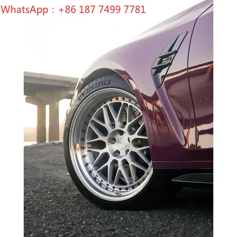 Wholesale Custom Split 2 Piece Forged Mesh Wheels 19-20 Inch Silver Polished Lip 5x112 5x114.3 Euro JDM Modified Alloy Rims
