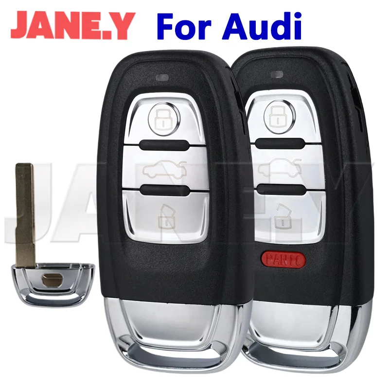 

Чехол Smart Auto Remote Key Shell Fob для Audi A4l A3 A4 A5 A6 A8 Quattro Q5 Q7 A6 A8 Сменный корпус автомобильного ключа 3/4 кнопки