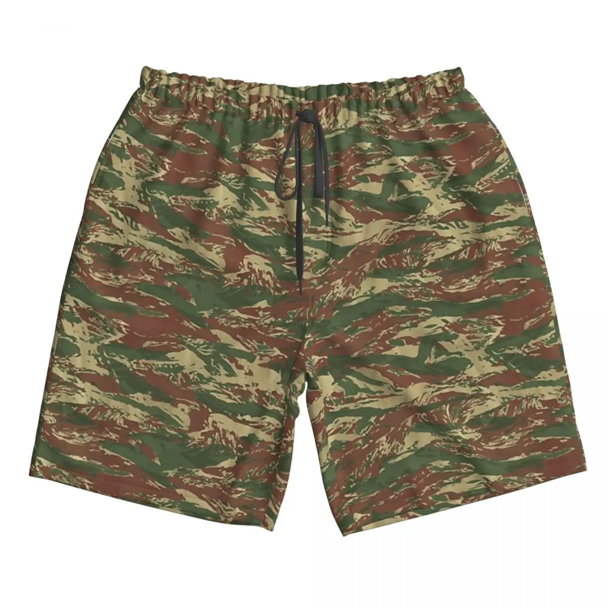 Pantalones Cortos de Playa con Camuflaje de Rayas de Tigre, Pantalones Cortos Deportivos Militares, Pantalones Cortos Casuales de Secado Rápido para Nadar en Verano para Hombre