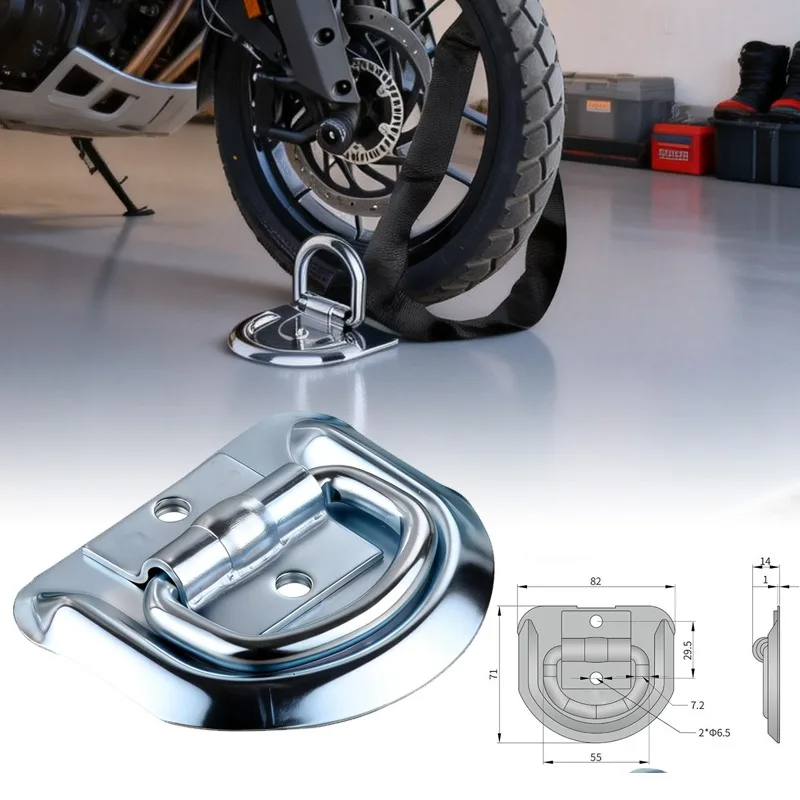 Heavy Duty Steel Ground Anchor for Motorcycle Motorbike Scooter Security Parking Lock Point with Ring for Wall Floor Moto Lock view 2