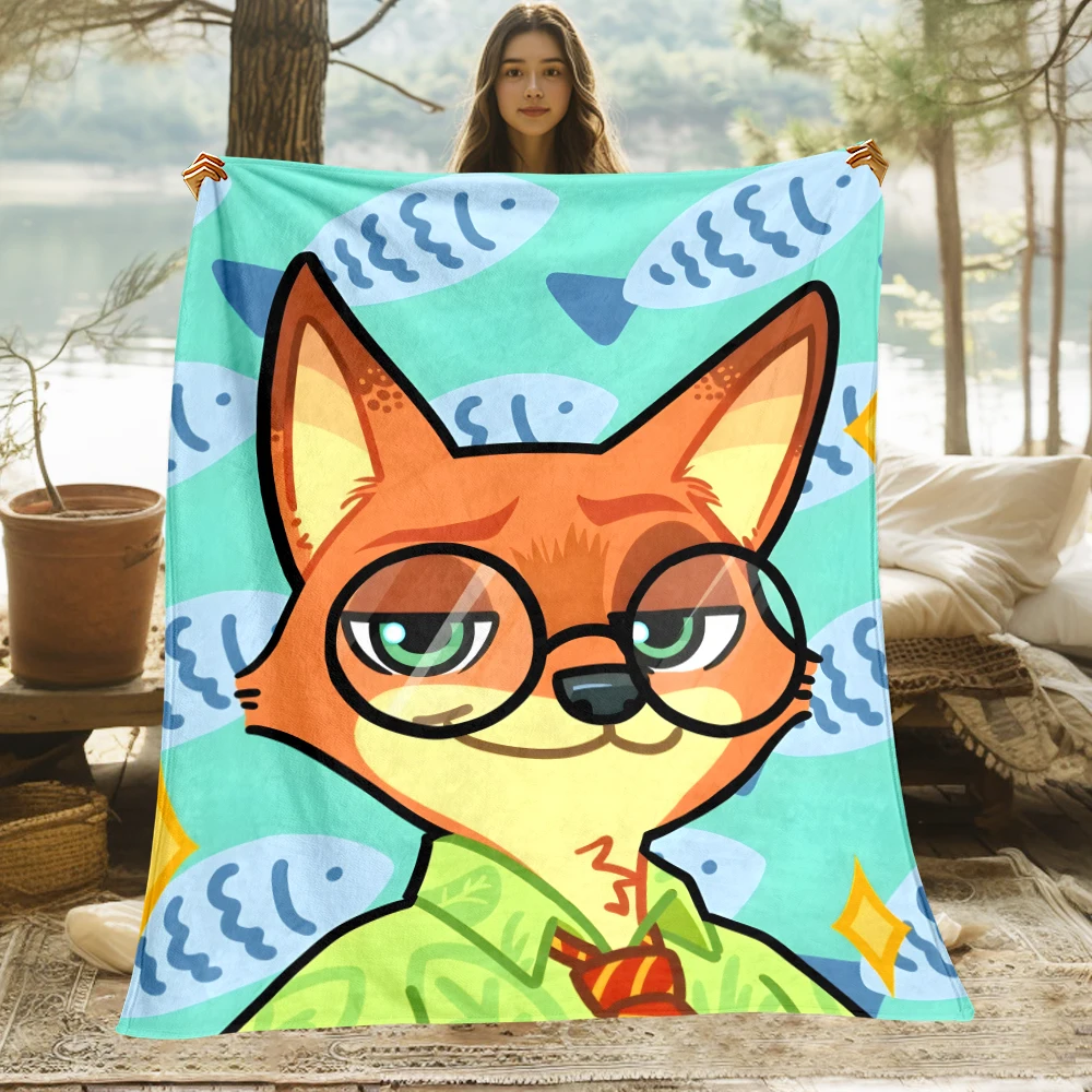 Zootopia HD Printed  Blanket,Lightweight Flannel Throw for Bed, Travel, Camping, Livingroom, Office, Couch,Chair