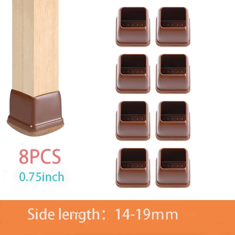 Chair Leg Caps Rubber Feet Protector Stool Table Furniture Leg Cover Non Slip Felt Bottom Pads Round Square Floor Protectors - Image 19