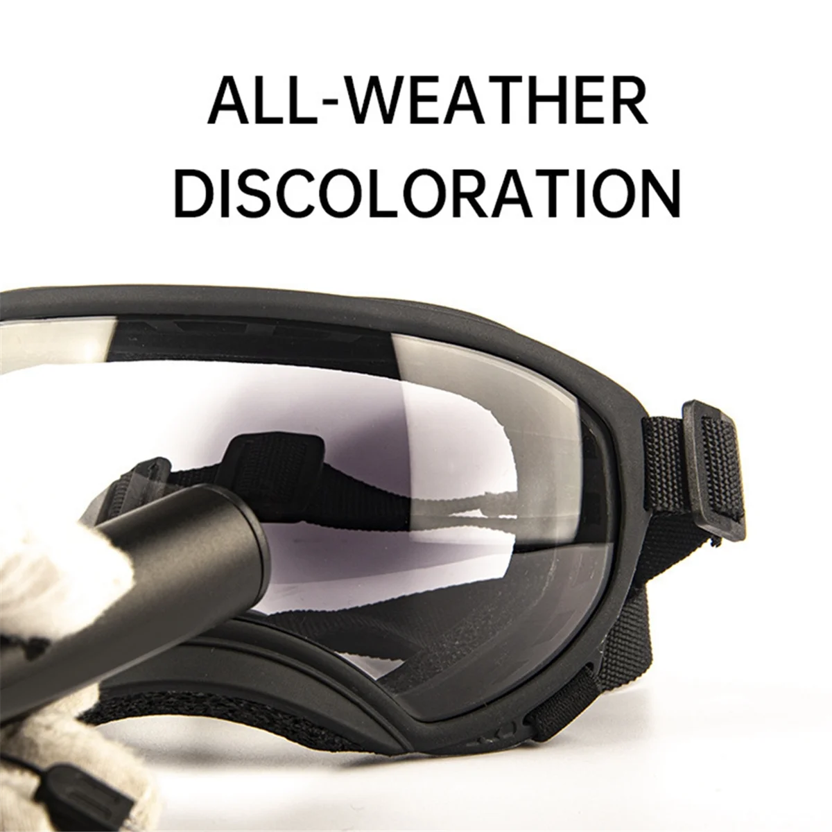 N38R_色が変わるペットメガネ ドッグゴーグル スノーグラス M