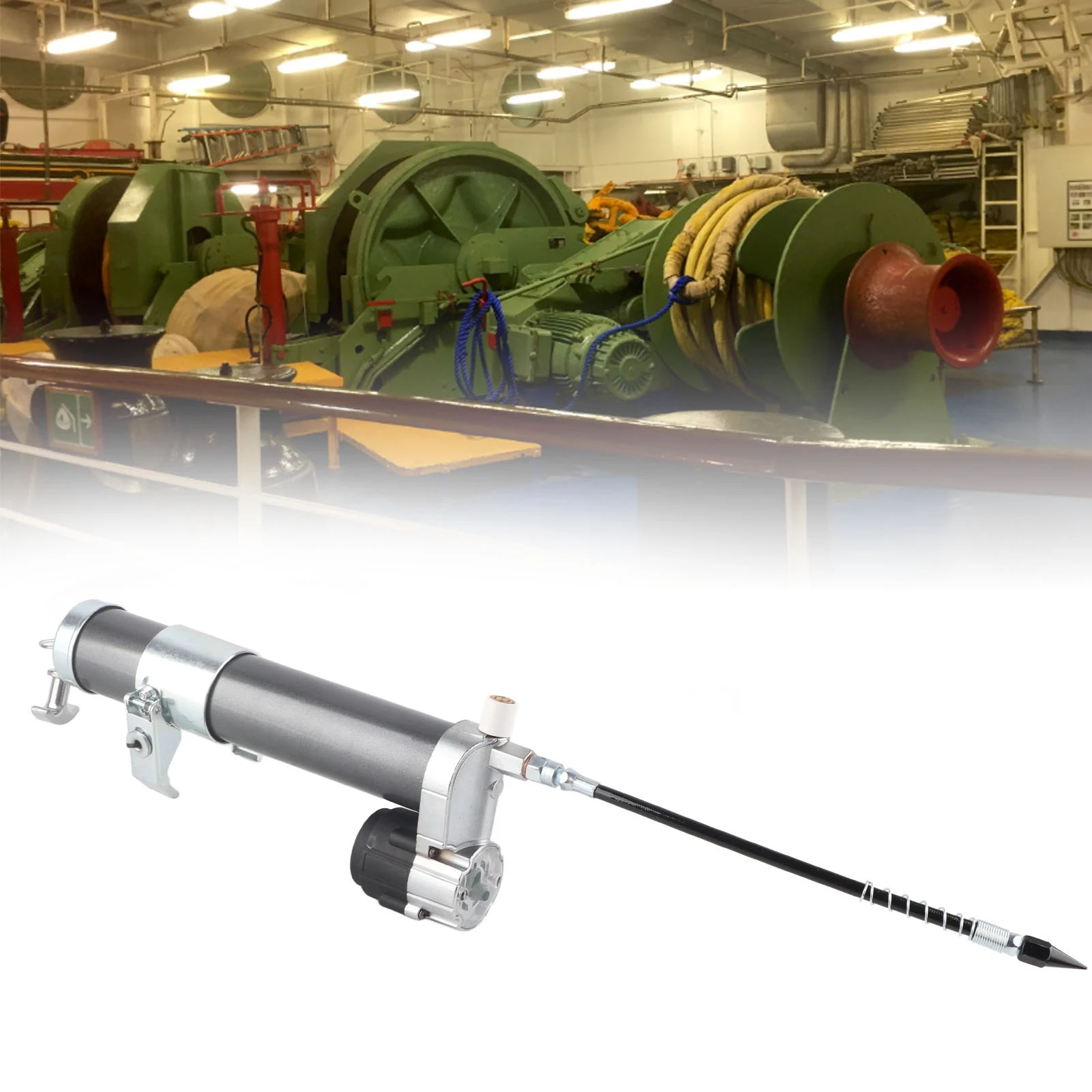 

Grease Gun Attachment Adapter 12000PSI High Pressure Handheld Oiling Greaser Tool for Electric Drill Cordless Grease Gun Adapter