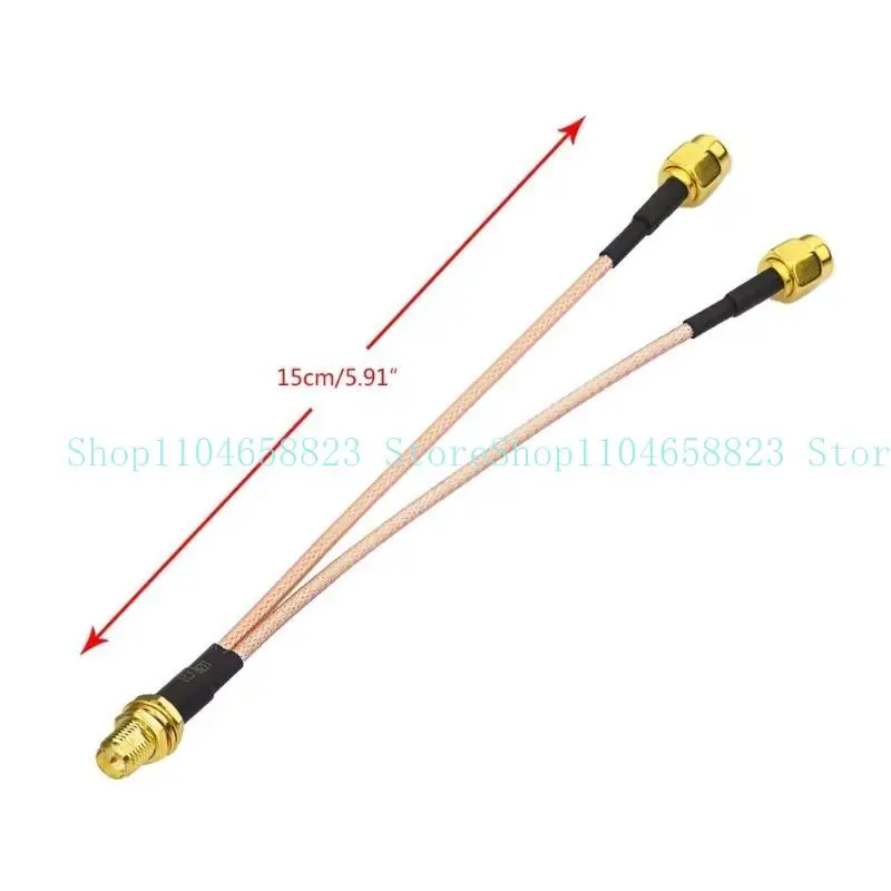 RG316 Kabel Y Tipe Splitter Combiner SMA Female Ke Double SMA Male 1 Ke 2 Female untuk 3G 4G Router Kartu Jaringan