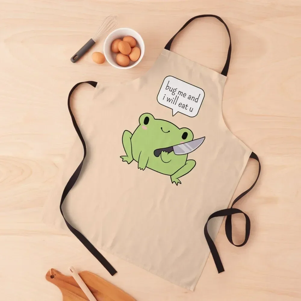 

Cute Frog With A Knife Apron Kitchen And Household Goods Kitchens For Men chef for man Apron