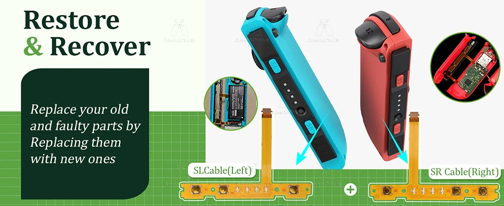 Schalter/Schalter OLED Joy Con SL SR ZL ZR L Flexkabel Premium Fix Kit Joycon Button Flachbandkabel Langlebige Ersatz-Reparaturteile – Detail 2