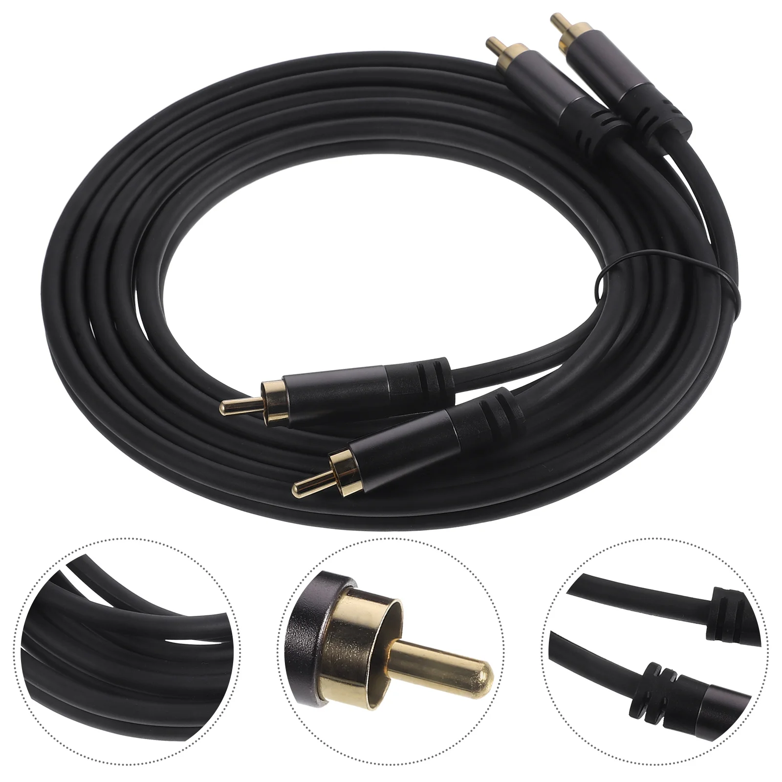 

2 Rca To 2 Rca Audio Cable 1 Meter Subwoofer Auxiliary Cord Signal Connection For Car Stereo Jack Cables Headphone