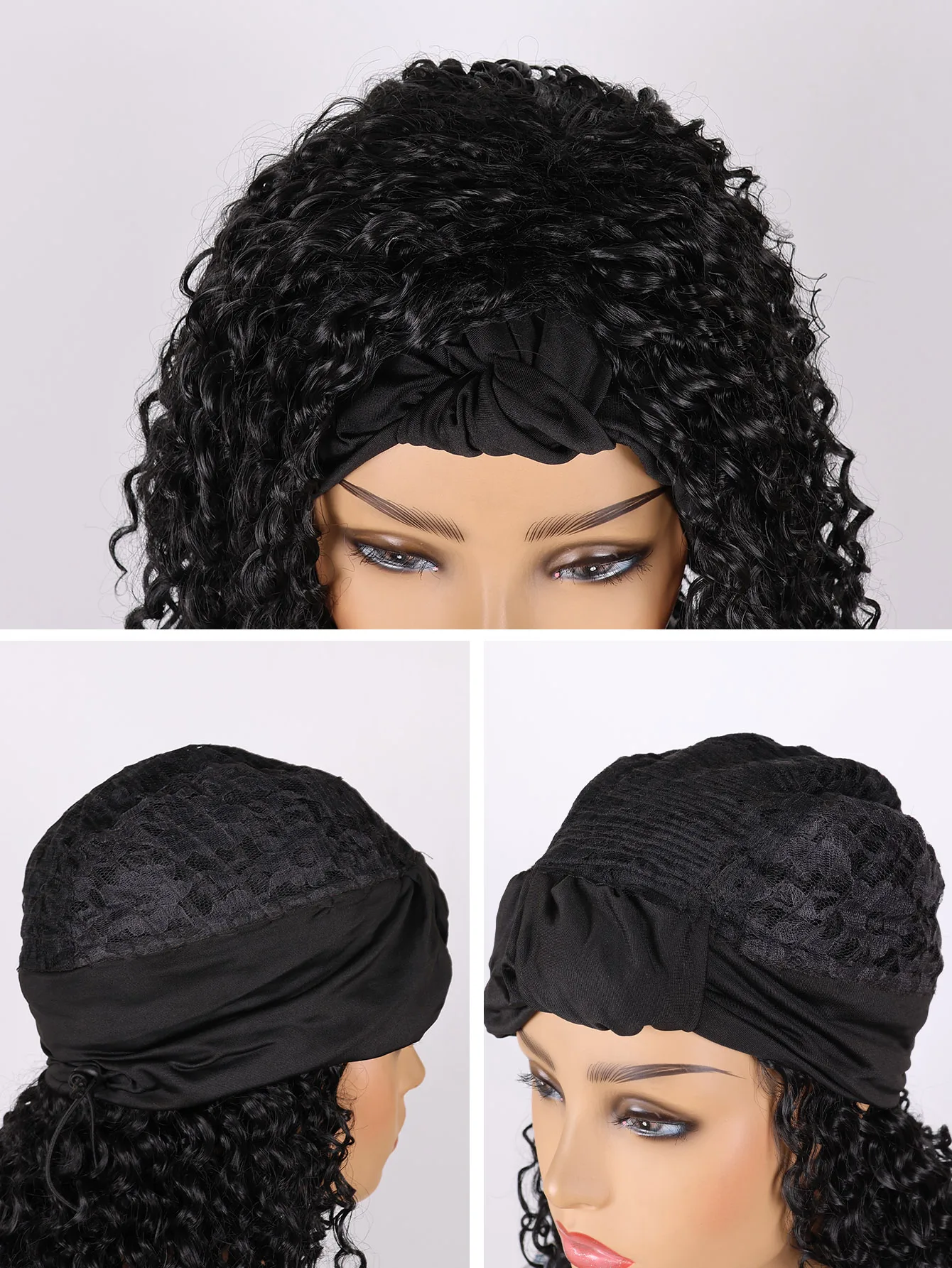 BCHR – perruque synthétique sans colle pour femmes noires, style Afro, bouclée et crépue