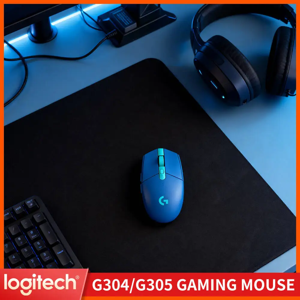 Wireless Logitech G305 Gaming Mouse, 12000 DPI HERO, 6 Buttons, 250hr Battery, 99g, PC Mac Laptop Gamers