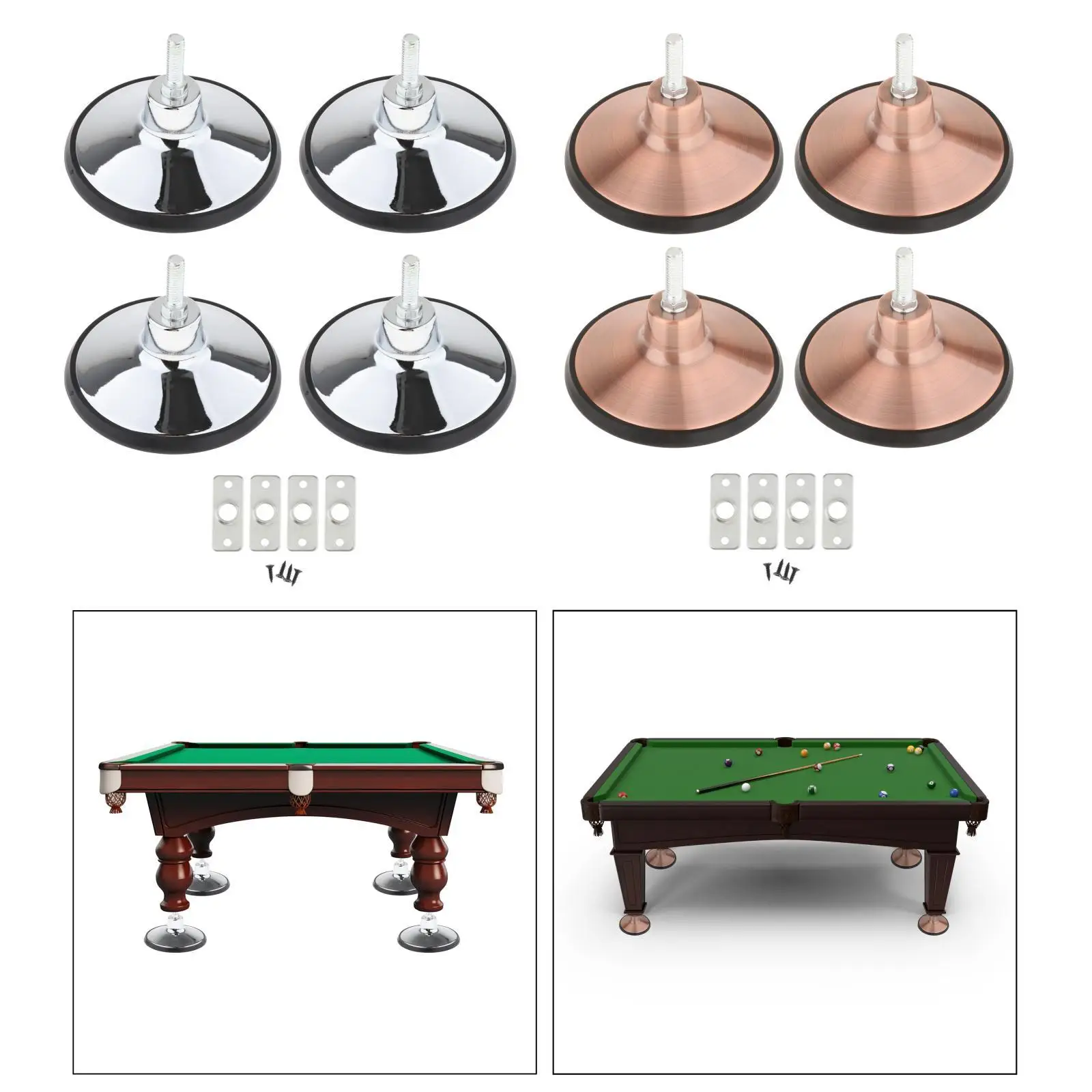 Niveleurs de pieds de Table de billard, matériel de protection pour Table de ping-pong, 4 pièces