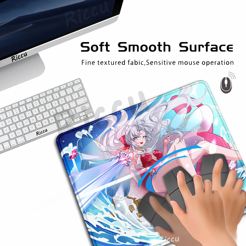 Wuthering Waves Carlotta Montelli Mouse Pad Kartun Karet Kecil Mousepad Desktop Pad Komputer Kantor Keyboard E-sport Tablemat