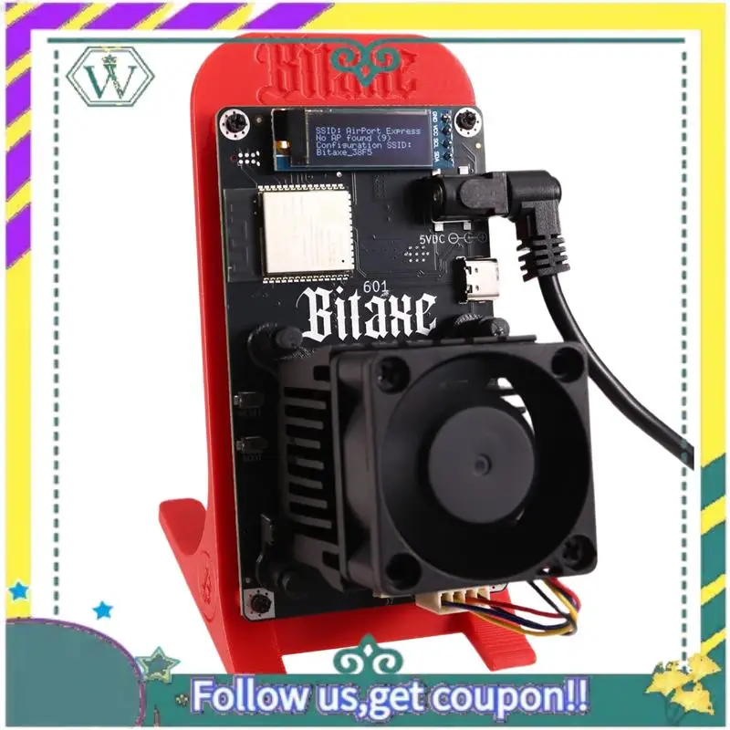 

НОВАЯ вилка европейского стандарта Bitaxe Gamma 601 1,2TH/S Bitcoin Crypto Miner, 18-22 Вт, красный с чипом BM1370 Asic для Antminer S21 Pro