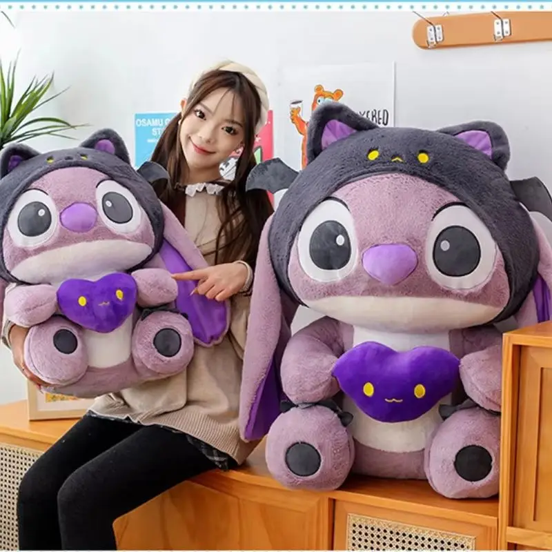 الشيطان Stitcfh 30 سنتيمتر ألعاب من نسيج مخملي دمية ديزني الاتجاه الجديد الأرجواني الشعر الداكن الدائري دمية وسادة هالوين الإبداعية هدية عيد Ornamentsde