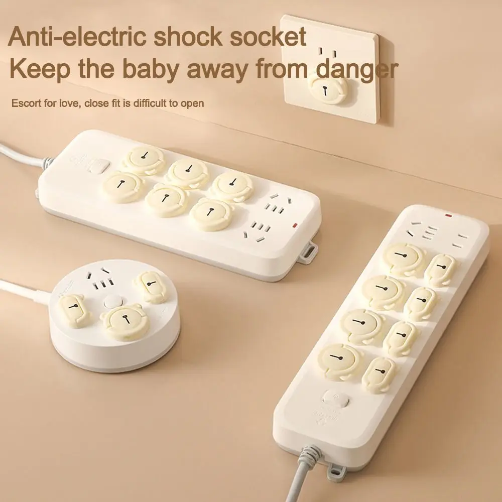 10pcs Cartoon Power Socket Protector to Prevent Children Safe Socket Anti-electric Shock Protection Cover Socket Accessories