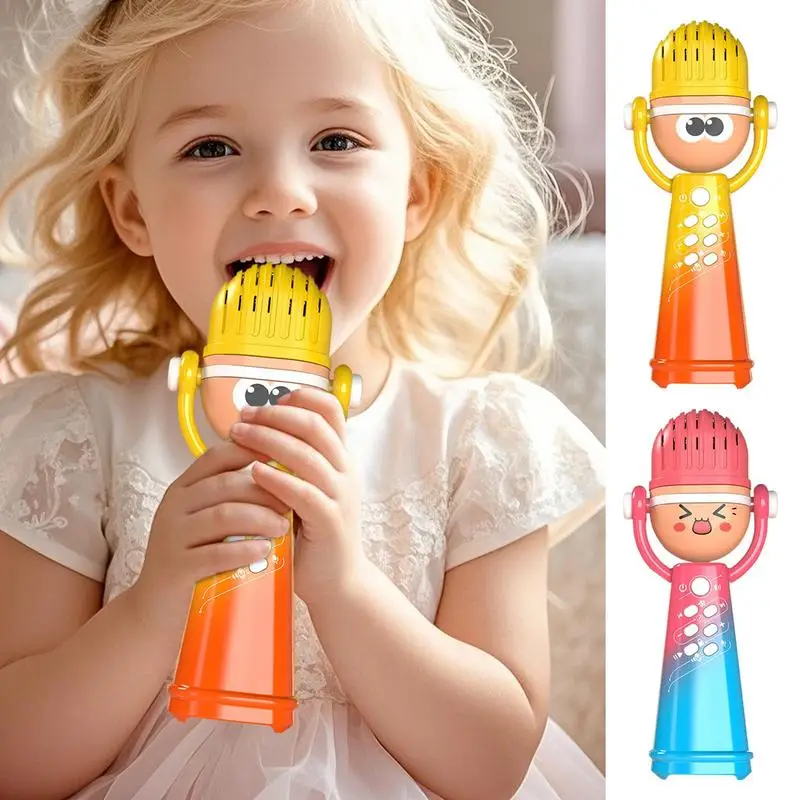 

Kids Microphone Wireless Mic Speaker With Light Fun Voice Changing Puzzle Game Sensory Musical Toy For Boy And Girls