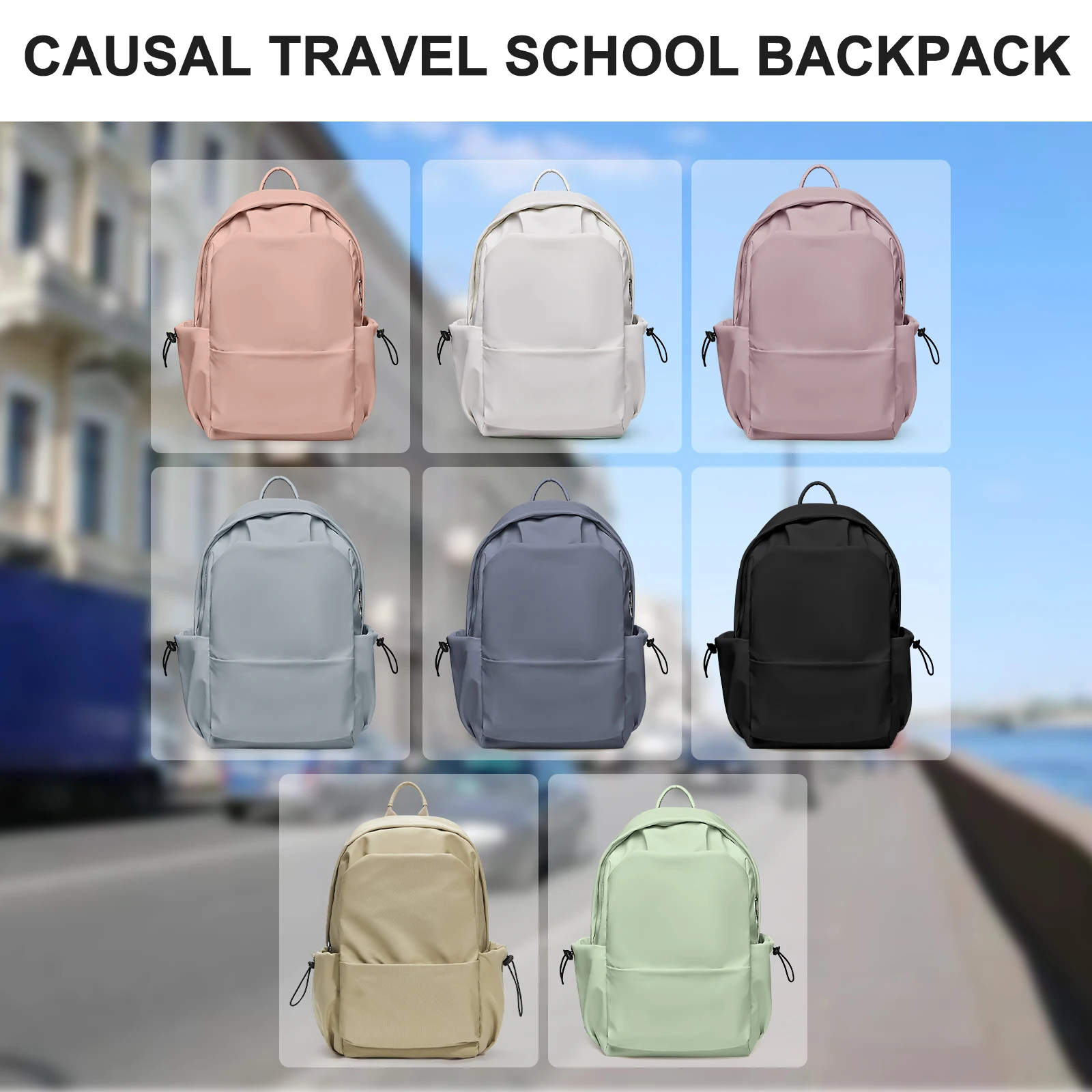 Lightweight spine care backpack for middle and high school students， Backpacks for Teen Girls Preppy Casual Middle School Bag.