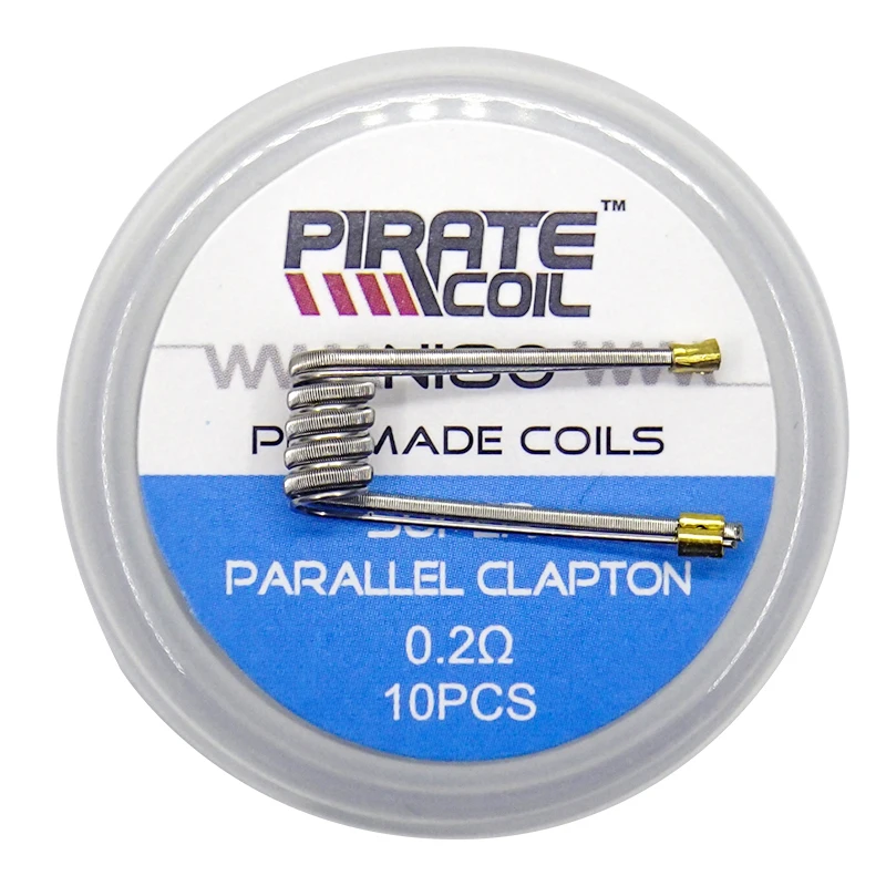 10pcs Super Coil Wire Premade Clapton Parallel 0.3ohm Interlock Clapton for RDA Rebuildable Heating wire