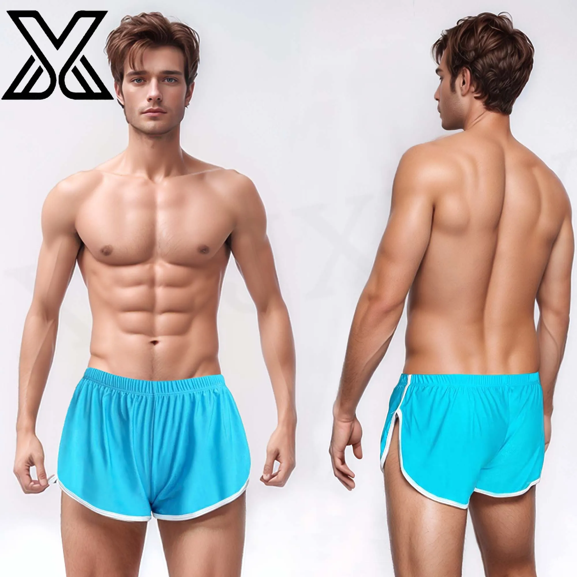 

XMJXMY Men's sexy side split beach swim pants cycling pants yoga pants high stretch cool shorts